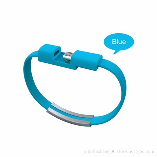 Yijiashishang Flat Short TPE Charger Data Sync Charging USB Cable for Smartphone